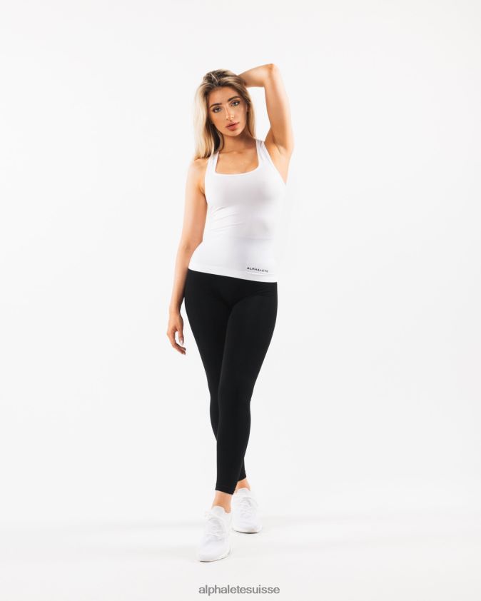 femmes vêtements 46FZDN159 Alphalete débardeur dos nageur sans couture blanc