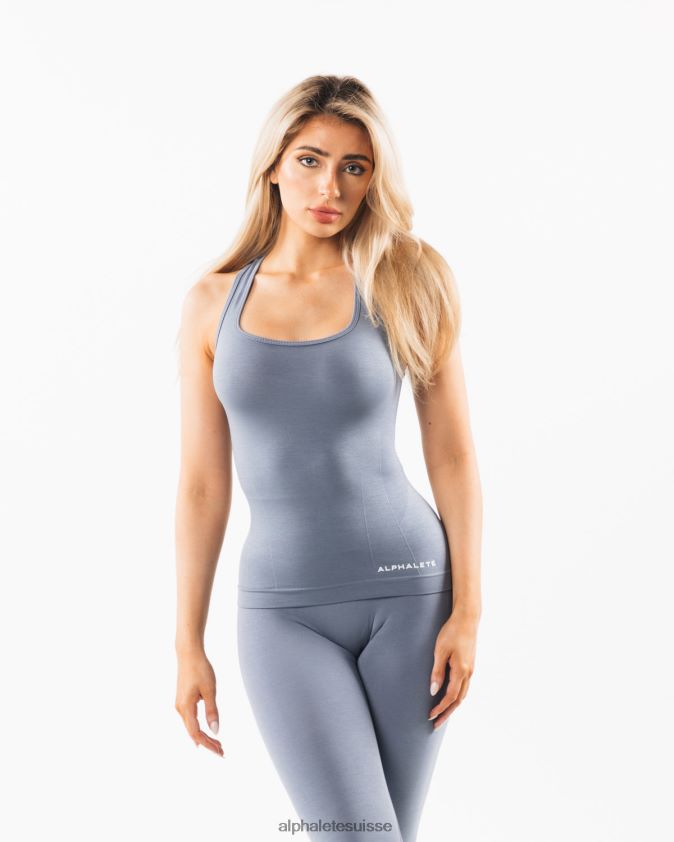 femmes vêtements 46FZDN160 Alphalete débardeur dos nageur sans couture eau calme bleue