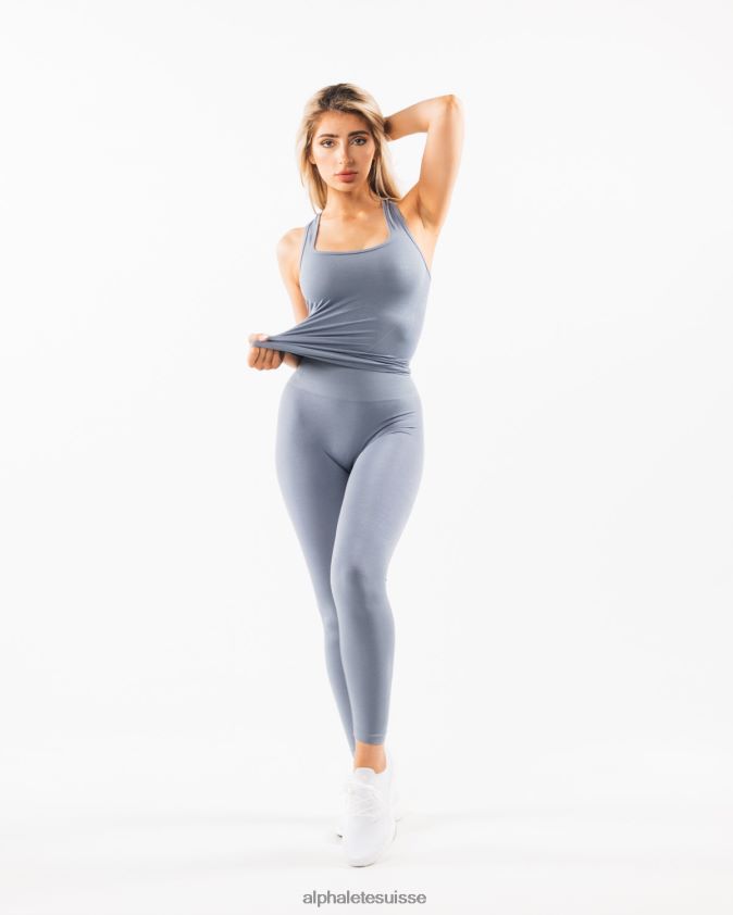 femmes vêtements 46FZDN160 Alphalete débardeur dos nageur sans couture eau calme bleue