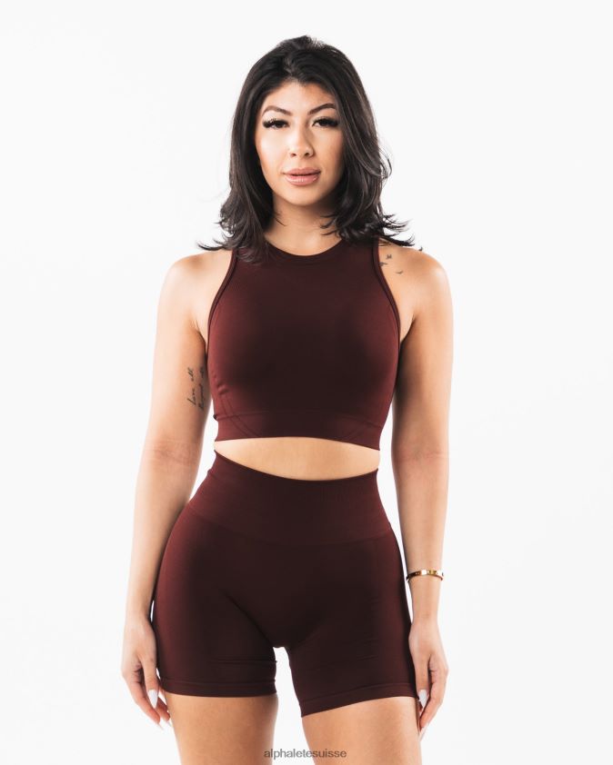 femmes vêtements 46FZDN169 Alphalete réservoir de récolte stratus sangria rouge