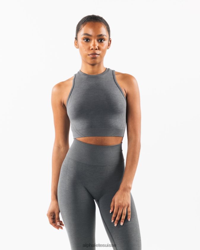 femmes vêtements 46FZDN175 Alphalete réservoir de récolte stratus gris fumée