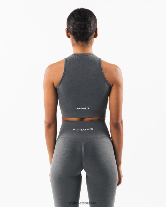 femmes vêtements 46FZDN175 Alphalete réservoir de récolte stratus gris fumée
