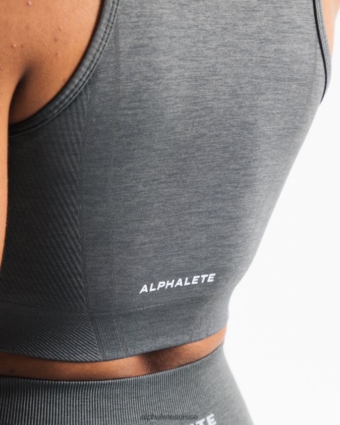femmes vêtements 46FZDN175 Alphalete réservoir de récolte stratus gris fumée