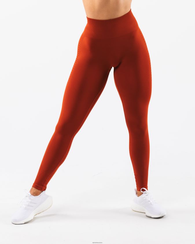 femmes vêtements 46FZDN372 Alphalete amplifier le legging contour Times Square Rouge
