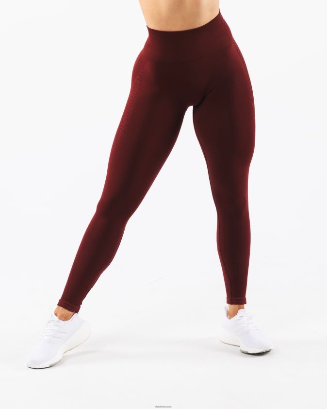 femmes vêtements 46FZDN373 Alphalete amplifier le legging contour nouveau rouge bordeaux