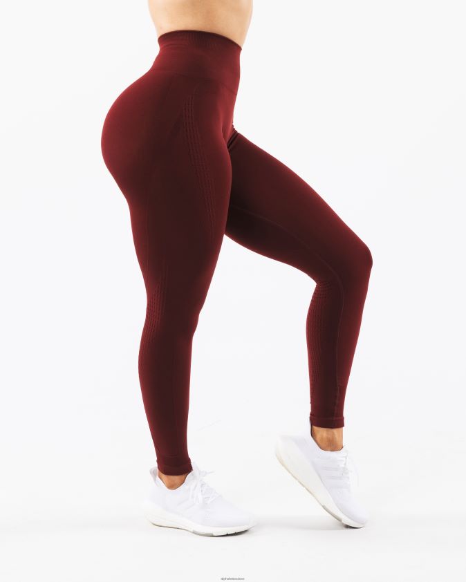 femmes vêtements 46FZDN373 Alphalete amplifier le legging contour nouveau rouge bordeaux