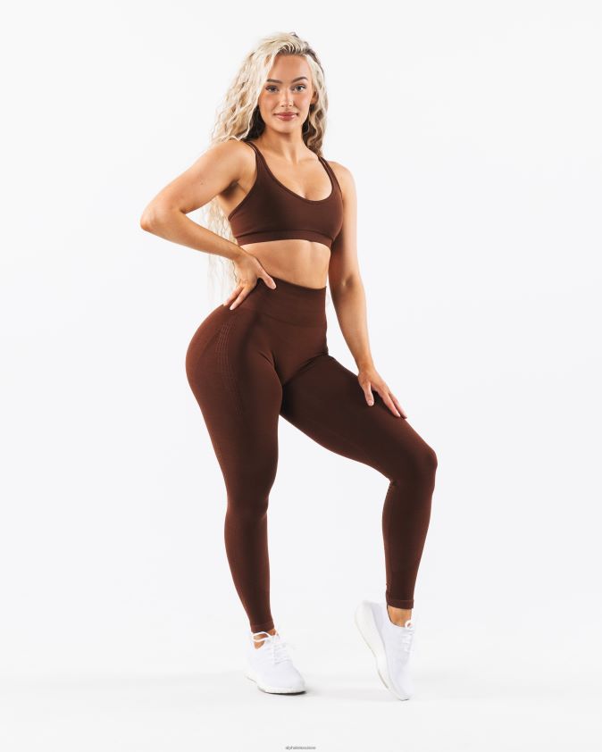 femmes vêtements 46FZDN374 Alphalete amplifier le legging contour brun manhattan
