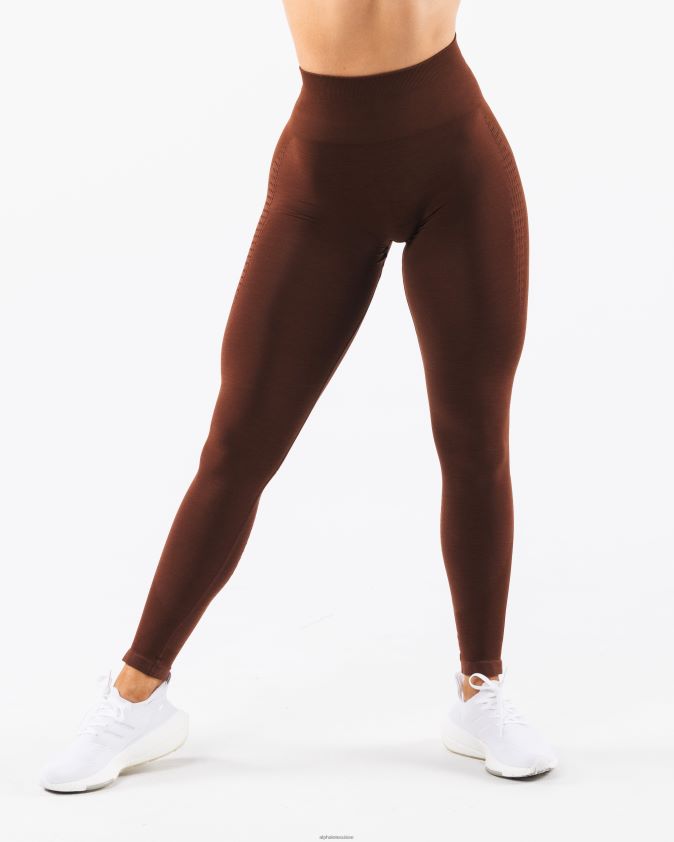 femmes vêtements 46FZDN374 Alphalete amplifier le legging contour brun manhattan