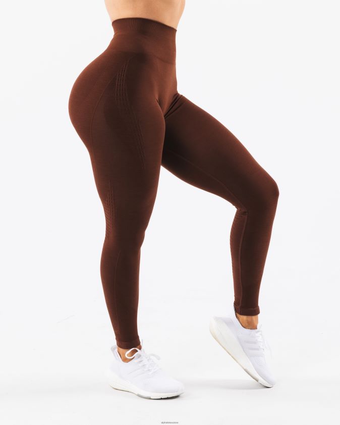 femmes vêtements 46FZDN374 Alphalete amplifier le legging contour brun manhattan