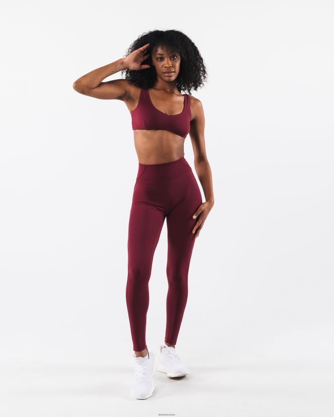 femmes vêtements 46FZDN375 Alphalete legging aura rouge cranberry