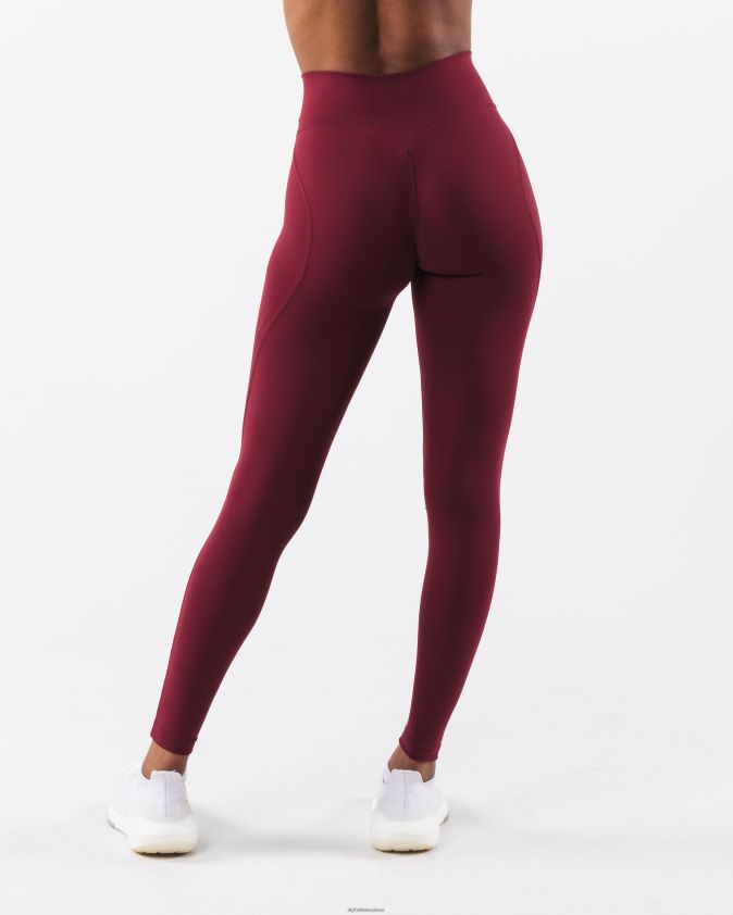 femmes vêtements 46FZDN375 Alphalete legging aura rouge cranberry