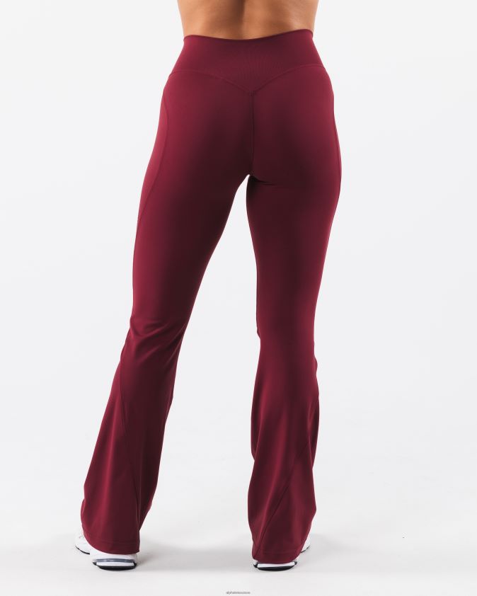 femmes vêtements 46FZDN376 Alphalete pantalon évasé aura rouge cranberry