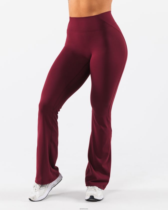 femmes vêtements 46FZDN377 Alphalete pantalon évasé aura rouge cranberry