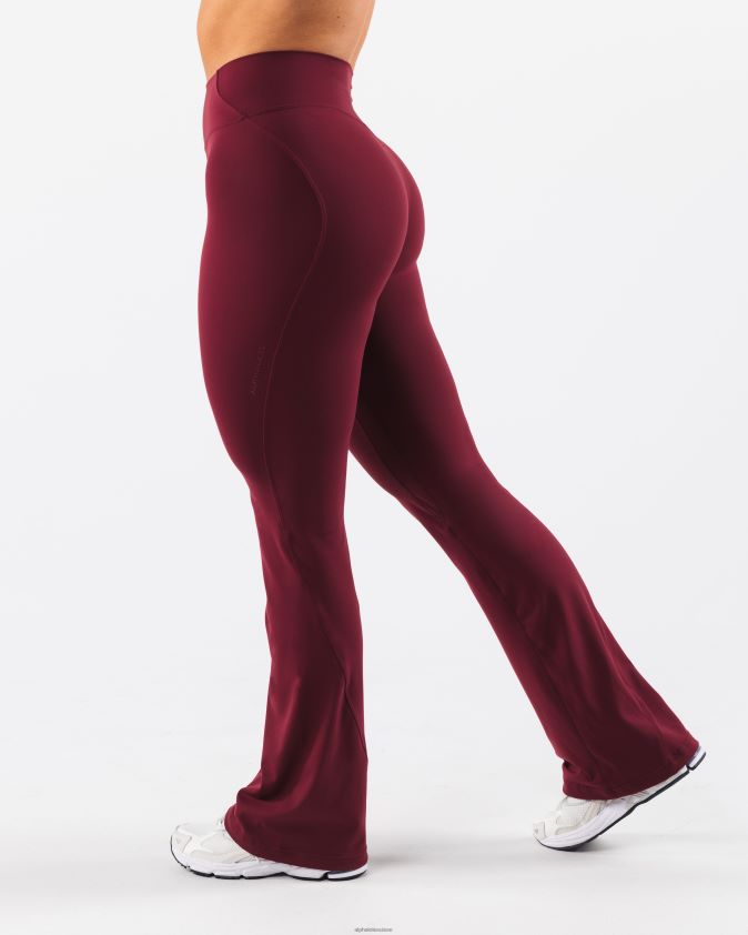 femmes vêtements 46FZDN377 Alphalete pantalon évasé aura rouge cranberry