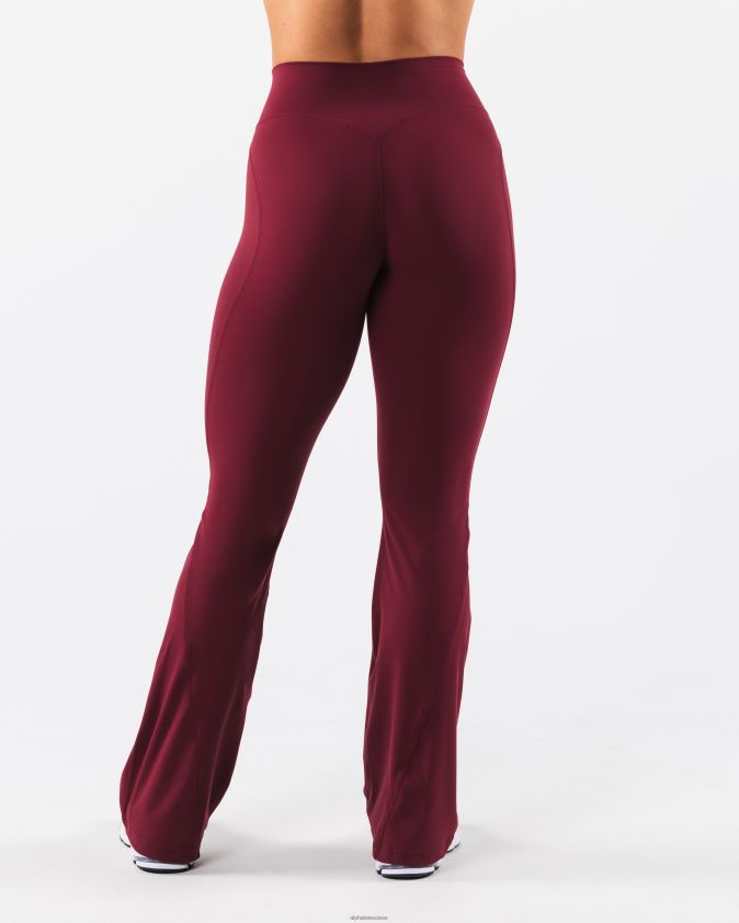 femmes vêtements 46FZDN377 Alphalete pantalon évasé aura rouge cranberry