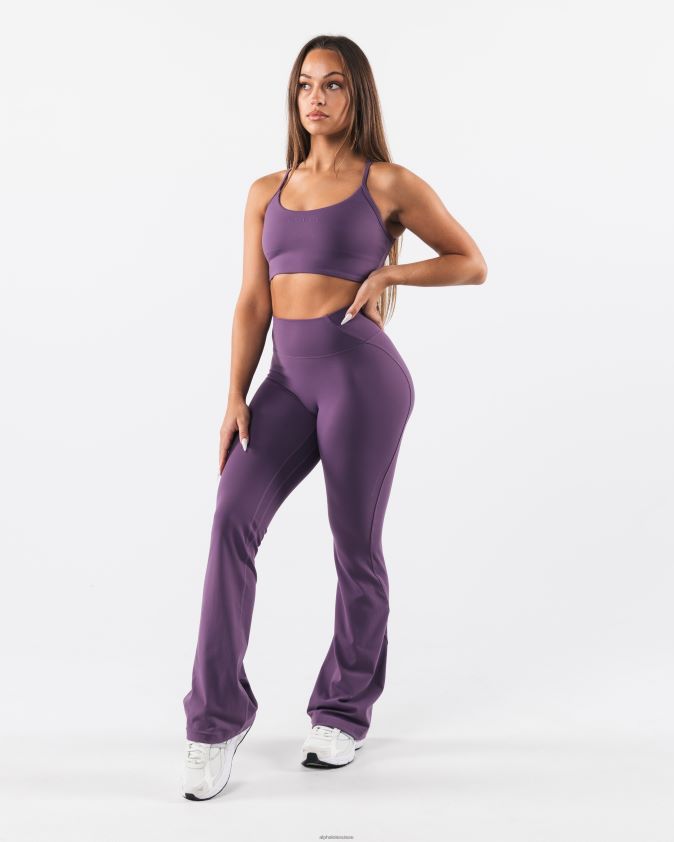 femmes vêtements 46FZDN382 Alphalete pantalon évasé aura aster violet