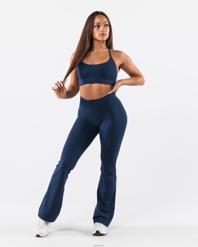femmes vêtements 46FZDN385 Alphalete pantalon évasé aura bleu d'encre