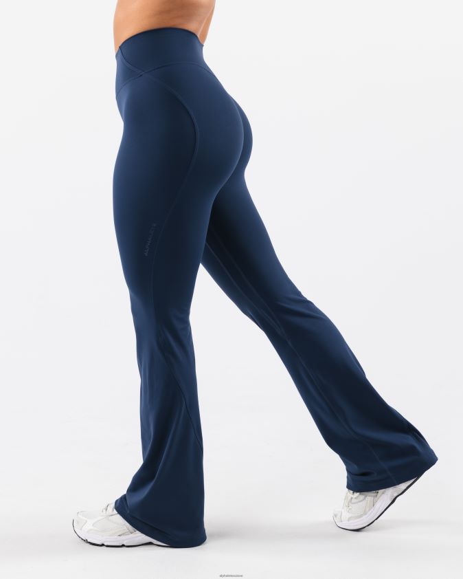 femmes vêtements 46FZDN385 Alphalete pantalon évasé aura bleu d'encre
