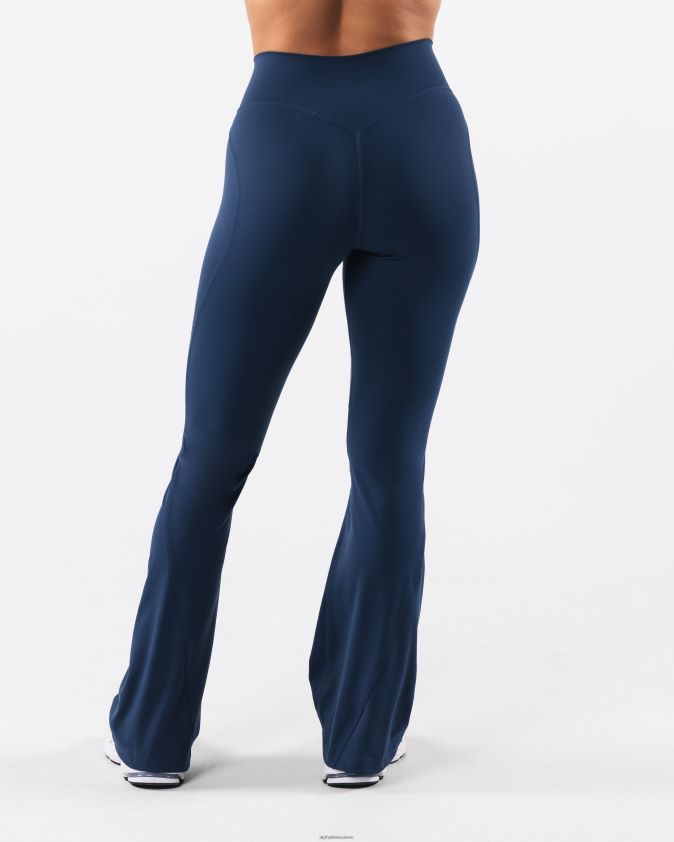 femmes vêtements 46FZDN385 Alphalete pantalon évasé aura bleu d'encre