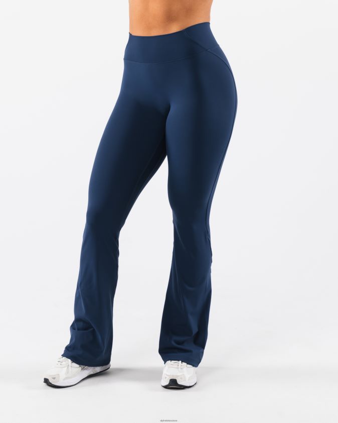 femmes vêtements 46FZDN386 Alphalete pantalon évasé aura bleu d'encre