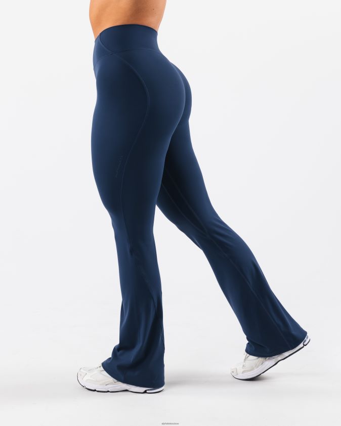 femmes vêtements 46FZDN386 Alphalete pantalon évasé aura bleu d'encre