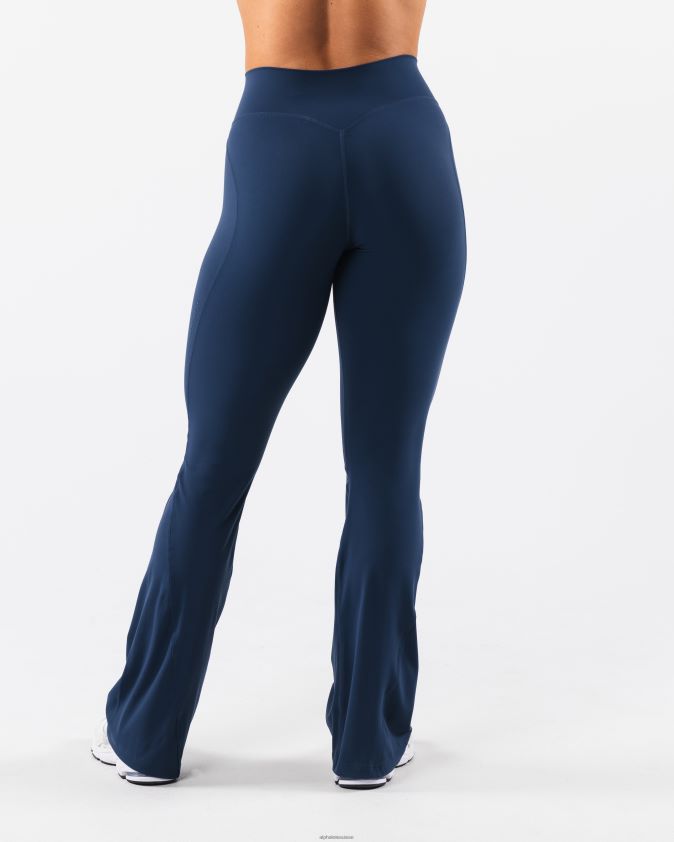 femmes vêtements 46FZDN386 Alphalete pantalon évasé aura bleu d'encre