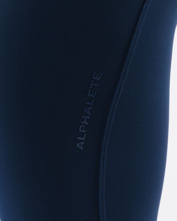 femmes vêtements 46FZDN386 Alphalete pantalon évasé aura bleu d'encre