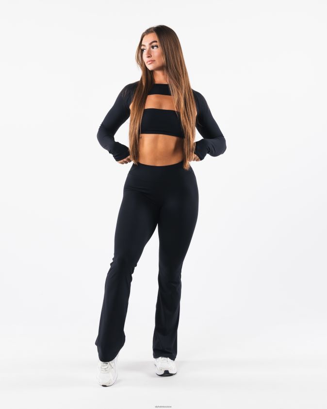 femmes vêtements 46FZDN387 Alphalete pantalon évasé aura noir