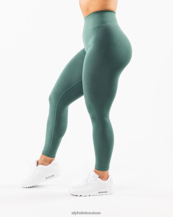 femmes vêtements 46FZDN389 Alphalete amplifier le legging vert sauge