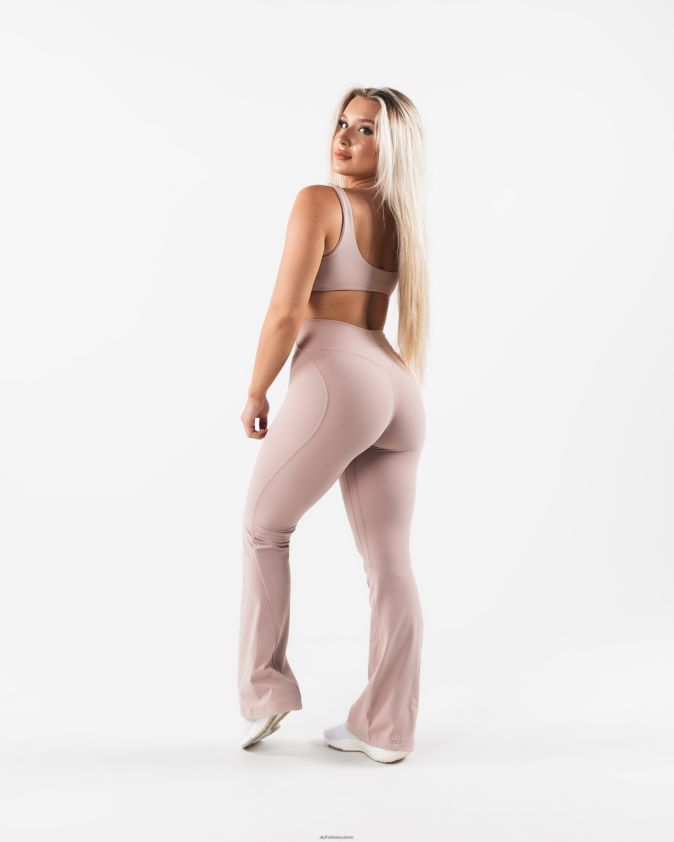 femmes vêtements 46FZDN392 Alphalete pantalon évasé aura marron porcelaine
