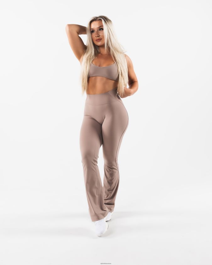 femmes vêtements 46FZDN394 Alphalete pantalon évasé aura brun sable