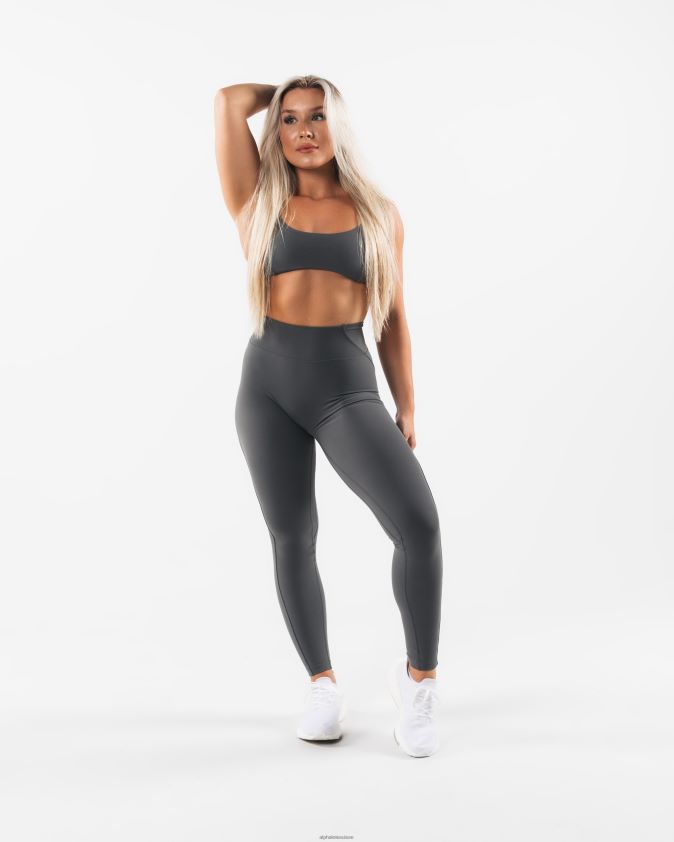 femmes vêtements 46FZDN397 Alphalete legging aura gris étain