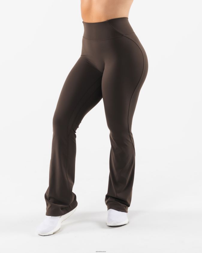femmes vêtements 46FZDN398 Alphalete pantalon évasé aura cachemire marron