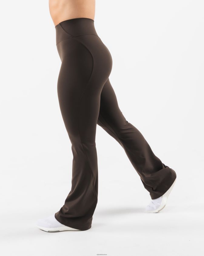 femmes vêtements 46FZDN398 Alphalete pantalon évasé aura cachemire marron