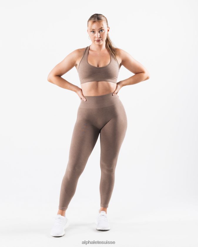 femmes vêtements 46FZDN403 Alphalete amplifier le legging contour brun sable