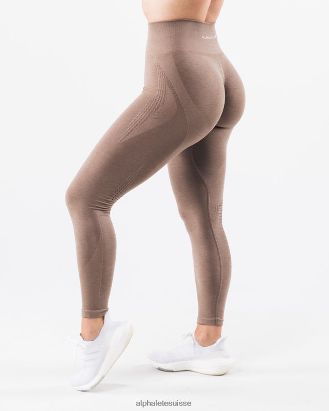 femmes vêtements 46FZDN403 Alphalete amplifier le legging contour brun sable