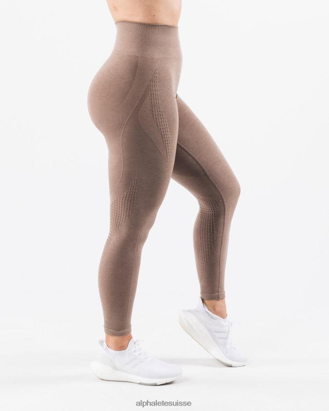 femmes vêtements 46FZDN403 Alphalete amplifier le legging contour brun sable
