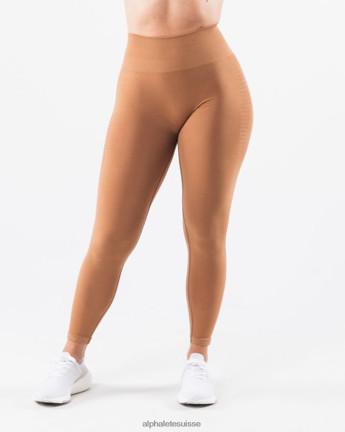 femmes vêtements 46FZDN404 Alphalete amplifier le legging contour brun argile