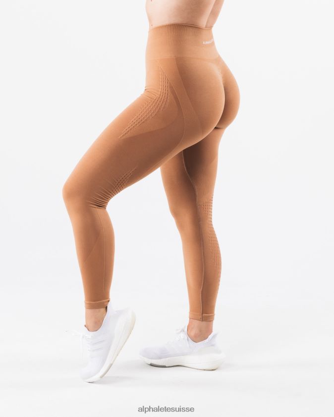 femmes vêtements 46FZDN404 Alphalete amplifier le legging contour brun argile