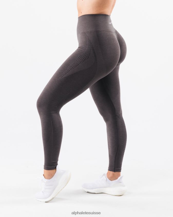 femmes vêtements 46FZDN406 Alphalete amplifier le legging contour gris étain