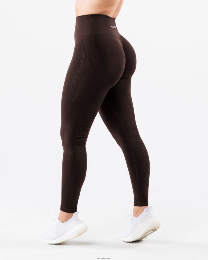 femmes vêtements 46FZDN407 Alphalete amplifier le legging contour cachemire marron