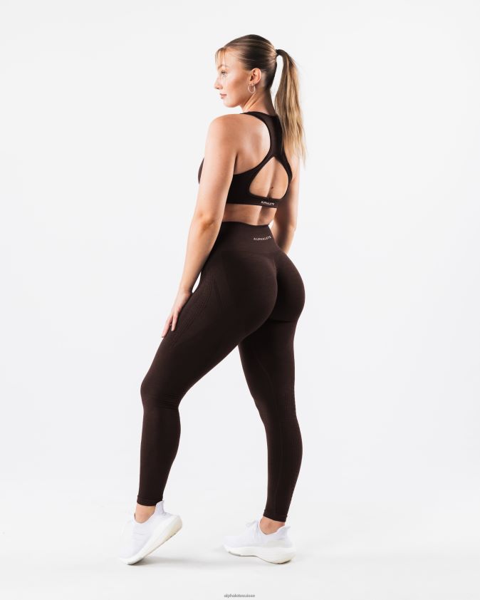 femmes vêtements 46FZDN407 Alphalete amplifier le legging contour cachemire marron
