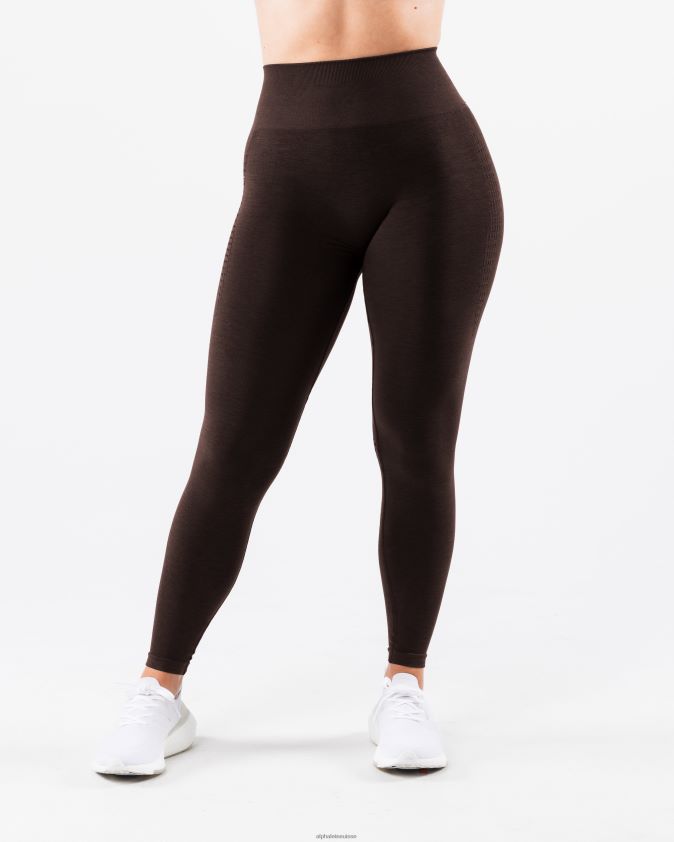femmes vêtements 46FZDN407 Alphalete amplifier le legging contour cachemire marron