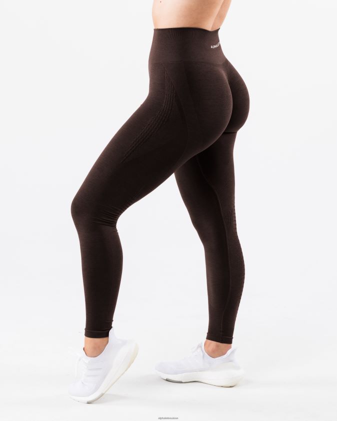 femmes vêtements 46FZDN407 Alphalete amplifier le legging contour cachemire marron