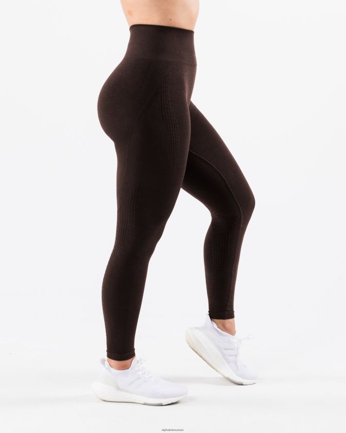 femmes vêtements 46FZDN407 Alphalete amplifier le legging contour cachemire marron