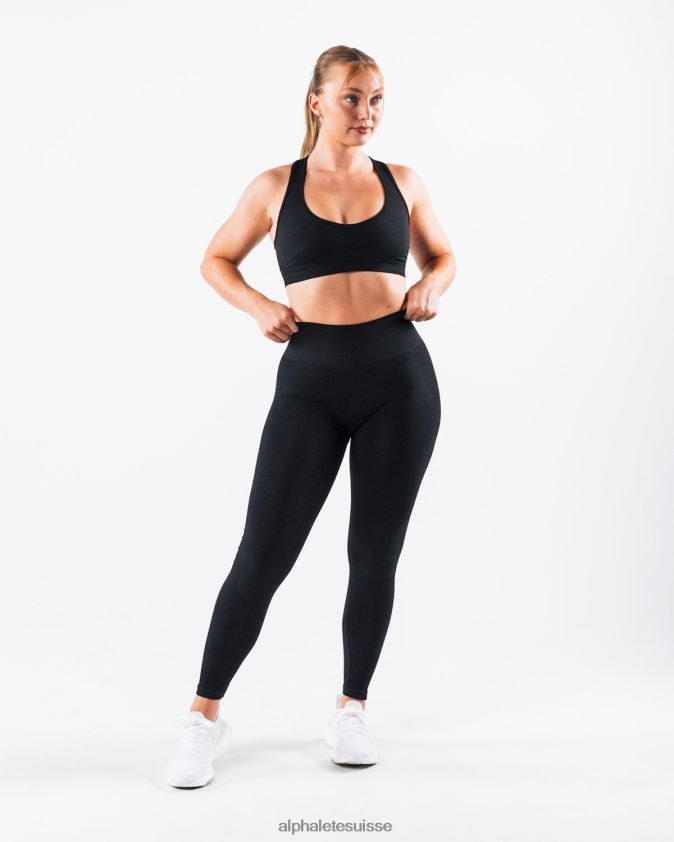 femmes vêtements 46FZDN408 Alphalete amplifier le legging contour noir