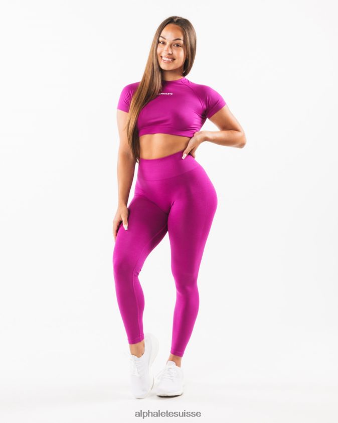 femmes vêtements 46FZDN410 Alphalete amplifier le legging bonbons écrasés rose