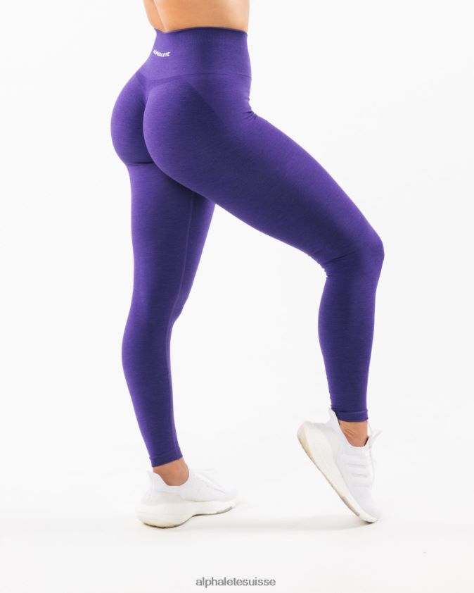 femmes vêtements 46FZDN411 Alphalete amplifier le legging violet électrique