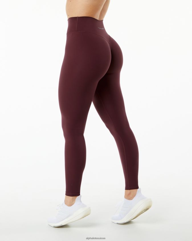 femmes vêtements 46FZDN418 Alphalete alphalux merveille legging 27" rouge cerise noire