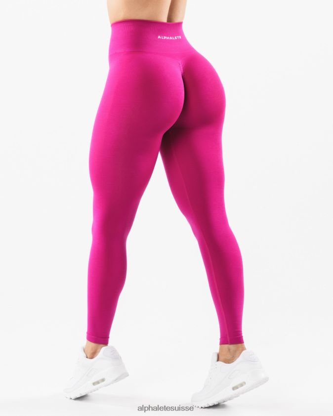 femmes vêtements 46FZDN420 Alphalete amplifier le legging rose magenta